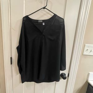 Black sheer blouse
